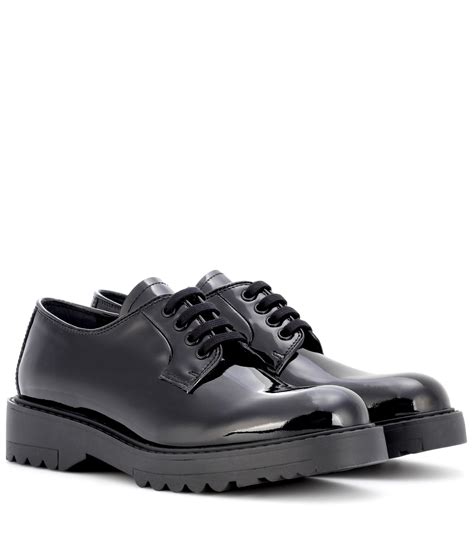 Prada Patent Leather Derby Shoes 